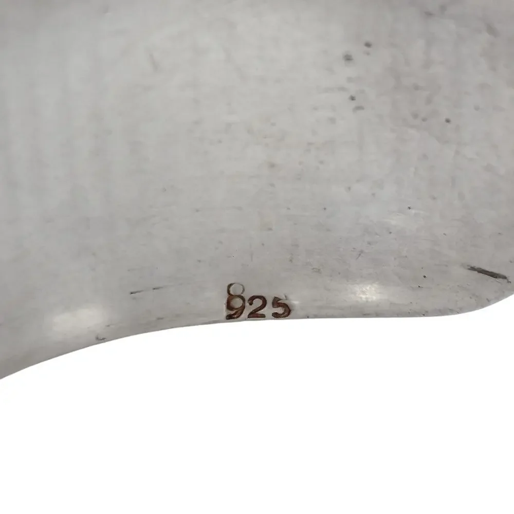 Vintage Sterling Silver 925 Ribbed Cuff Bracelet 7.25